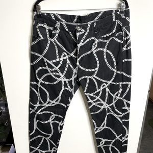 Zara Man Chain Print Skinny Jeans, M 36